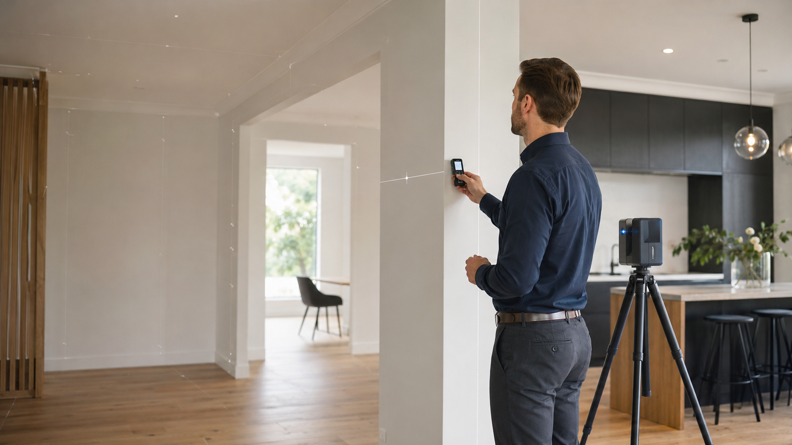 Residential as-built field measurement with 3D scanning equipment